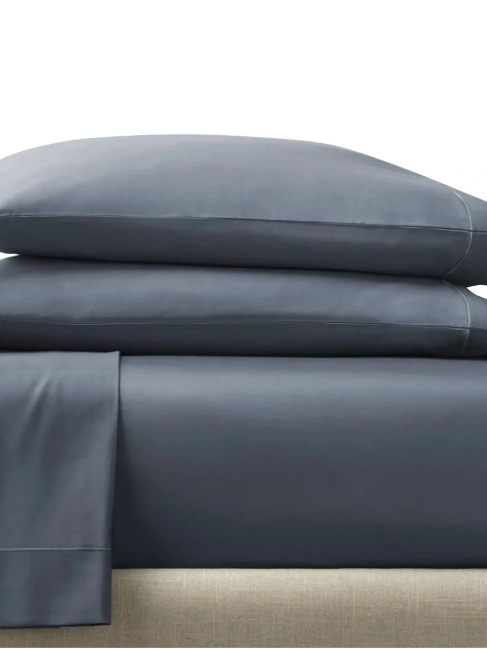 Better Home And Gardens Twin  Luxury Solid 3pc Sheet Set Blue Moonlight